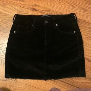 brandy mini velvet skirt